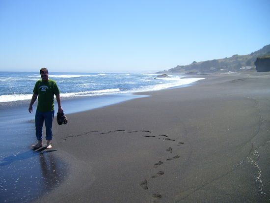 Das Wasser im Pazifik ist immer noch eiskalt...