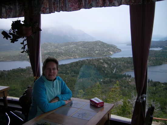 Kaffeepause mit schoener Aussicht