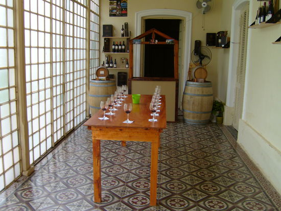 Hoehepunkt auch hier: Die Weinprobe