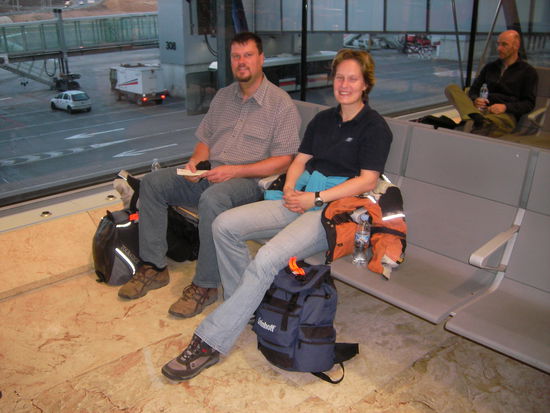 Warten auf den Flieger