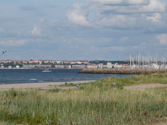 Blick von Helsingor. Drüben liegt Schweden.