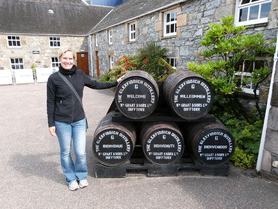 Ein Besuch der bekannten Glenfiddich-Destillerie darf nicht fehlen