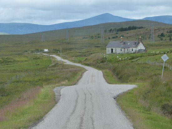 Die ersten Single-Track-Roads auf dem Weg in die Highlands