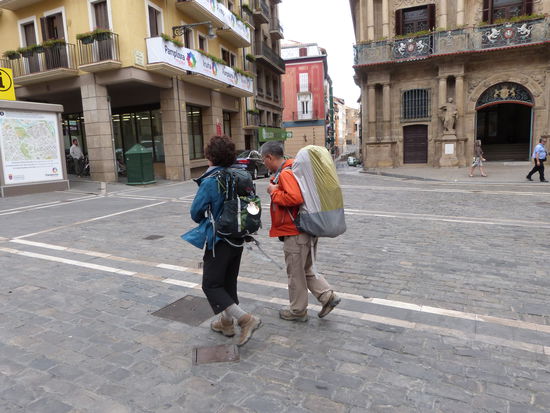Überall trafen wir auf Pilger, da der Jakobsweg durch Pamplona führt