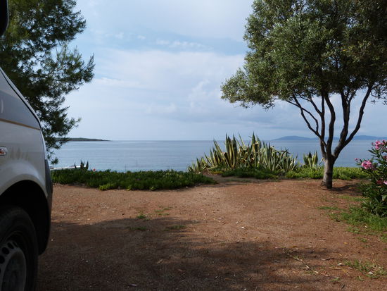 Campingplatz mit Meerblick....