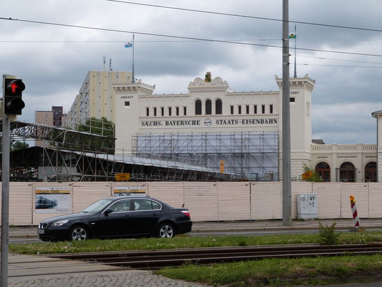 Der alte Sächsisch-Bayerische Bahnhof in Leipzig:bekannt.