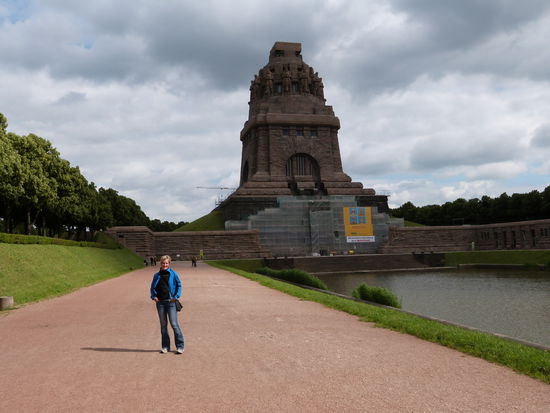 Besuch am riesigen Völkerschlachtdenkmal.