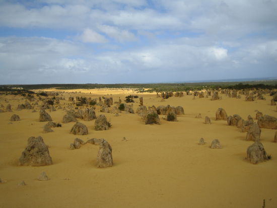 Steine und Steine ueberall, als ob sie jemand aus einem Sack ueber der Wueste ausgeschuettet haette!