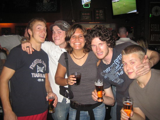 v.l.:Billy, Tom, Ich, Dyllan and Tim aus England/Irland