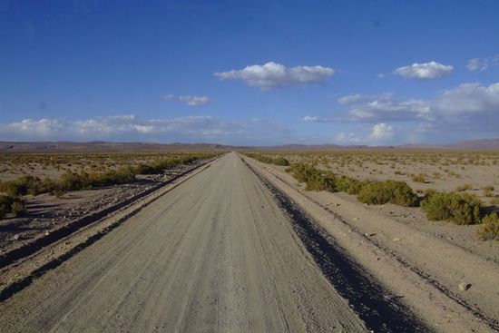 So sah die Strasse nach Uyuni aus.