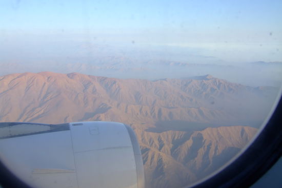 Flug ueber die Anden nach Lima