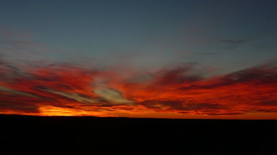 Sonnenuntergang, auf dem Weg nach Puerto Madryn.