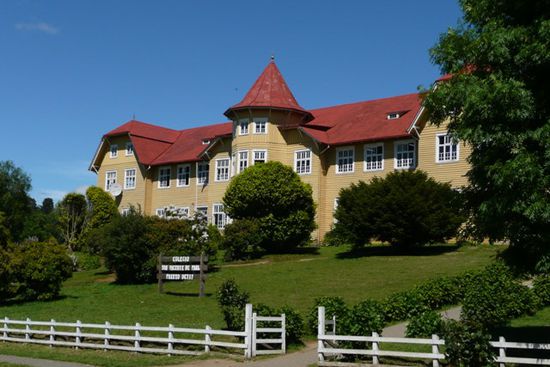 Die Schule von Puerto Octay.