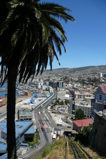 Auf dem Huegel, wo wir eine gute Aussicht ueber den Hafen und die Stadt genossen.