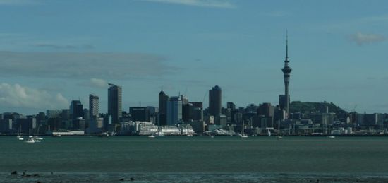 Die Skyline von Auckland.