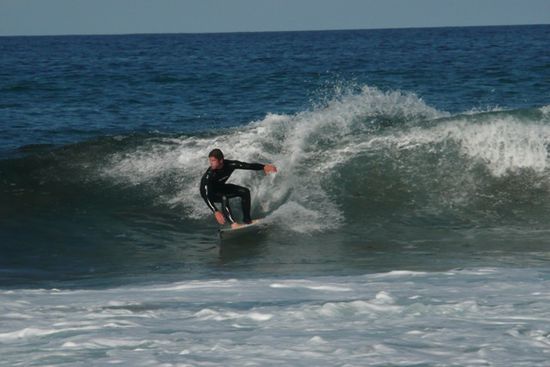 Surfer am Hot Water Beach.