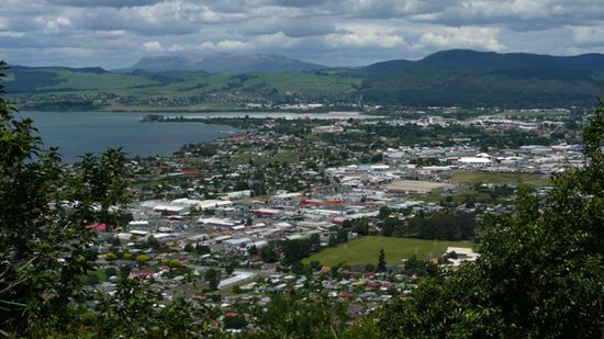 Rotorua von oben.