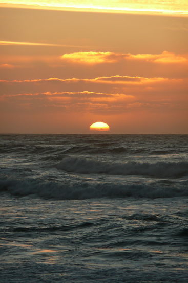 Sonnenuntergang in Punakaiki.
