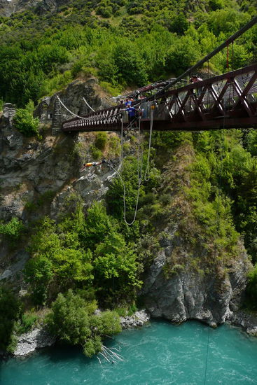 Den Bungee-Jumpern sahen wir lieber zu.
