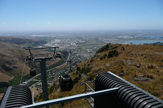 Aussicht auf Christchurch vom Port Hills aus.