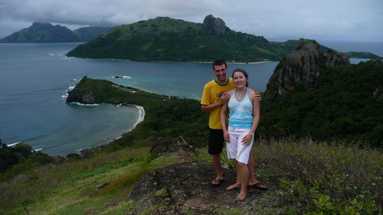Einer unserer einzigen Ausfluege: auf der Insel Kuata bestiegen wir einen Aussichtspunkt.