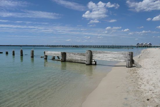 Das 2km lange Jetty in Busselton.
