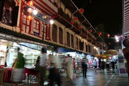Am Abend sind die Strassen in Chinatown am lebendigsten.