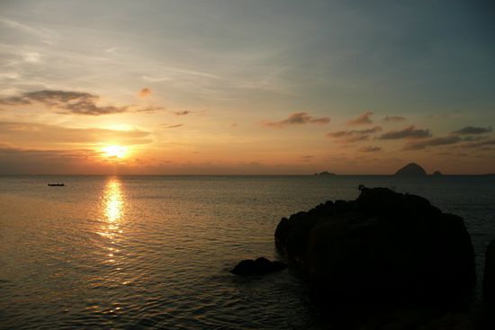 Traumhaft: Sonnenuntergang am Coral Beach!