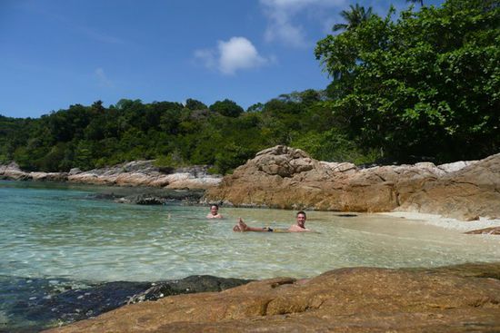 Hier fanden wir unseren Privatstrand.
