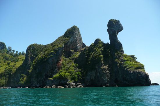 Eine der Inseln, die wir besuchten: Chicken Island! Ihr koennt euch sicher denken, wieso die Insel so heisst, oder?