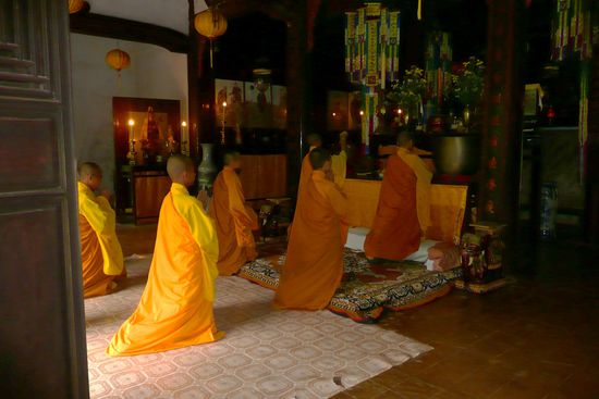 Hier konnten wir eine Mönchszeremonie mitbverfolgen.