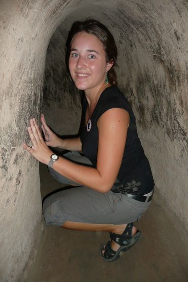 Und hier mittendrinn...das klaustrophobische Erlebnis steht mir ins Gesicht geschrieben! 