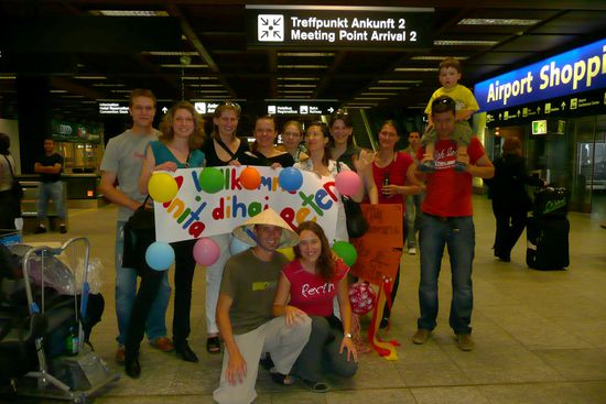 Unser Empfangskomitee.