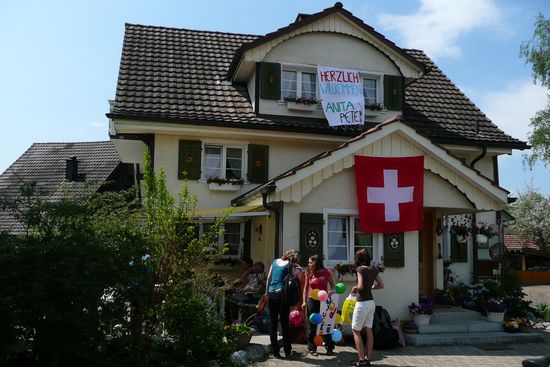 Auch unser Daheim wurde liebevoll geschmückt.
