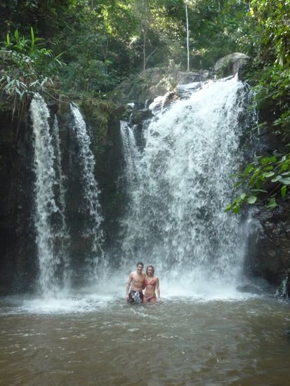 Baden unterm Wasserfall