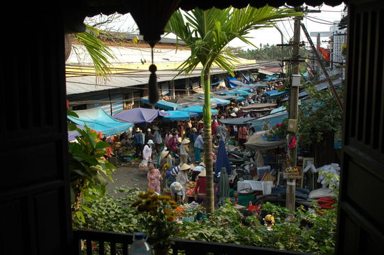 Aussicht auf das Marktgeschehen