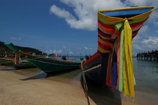 Taxiboote bedienen allen Straende der Insel (viele sind nur ueber das Meer zu erreichen)