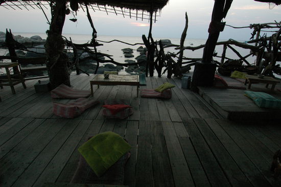 ... unser Stammplatz nach Sonnenuntergang