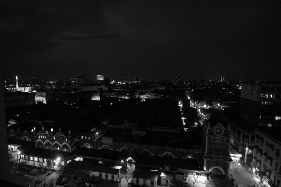 Blick auf den Stadtteil Chowringhee von Kalkutta