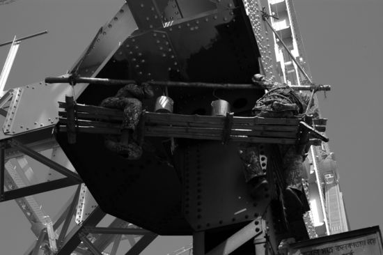 Alte Dame Howrah erhaelt neue Farbe