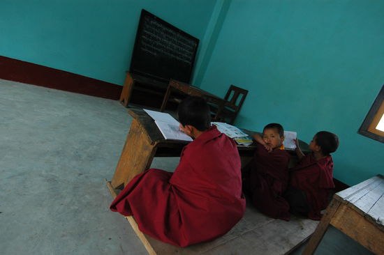 Unterricht in der Phodong Gompa in Sikkim