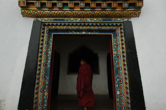 In einer Gompa in Rumtek/Sikkim