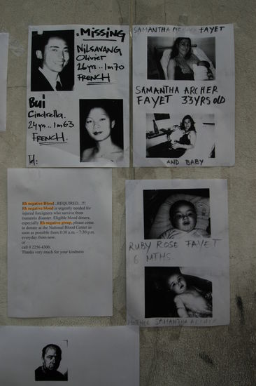 Vermisstenanzeigen und Aufruf zu Blutspenden