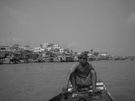 In Mekongdelta in Vietnam im Februar