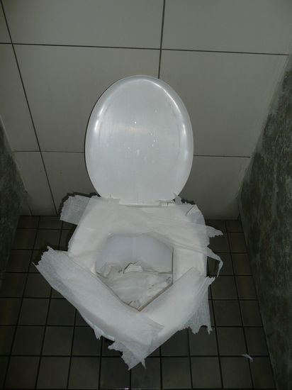 So sieht ein abseilbereites WC aus.