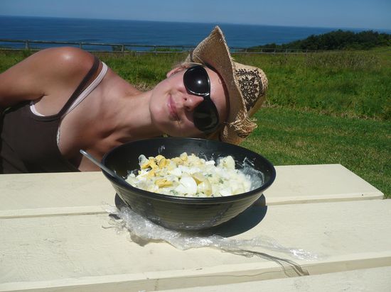 Mmmhh der Kartoffelsalat war dann lecker