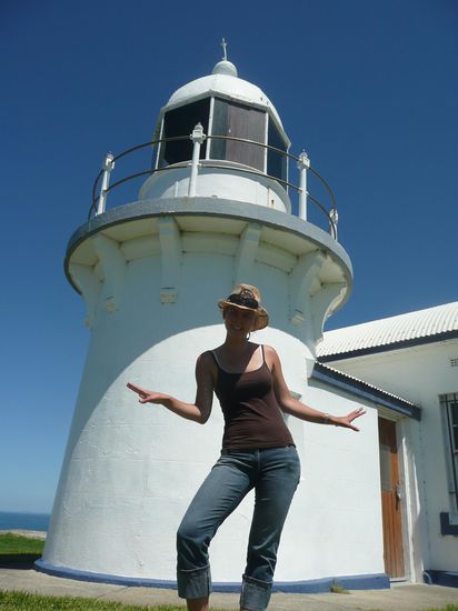 Modeschau vor dem Leuchtturm Bayron Bay