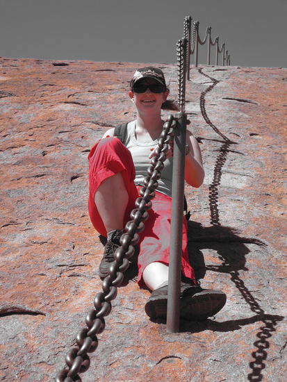 Simone beim Aufstieg