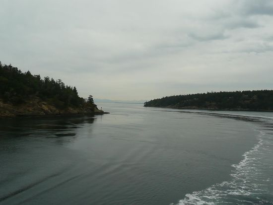 Fahrt mit der Faehre von Vancouver Richtung Victoria