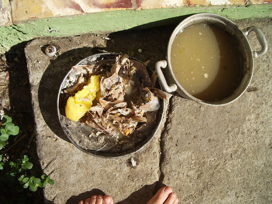 Die Reste vom Mittagessen